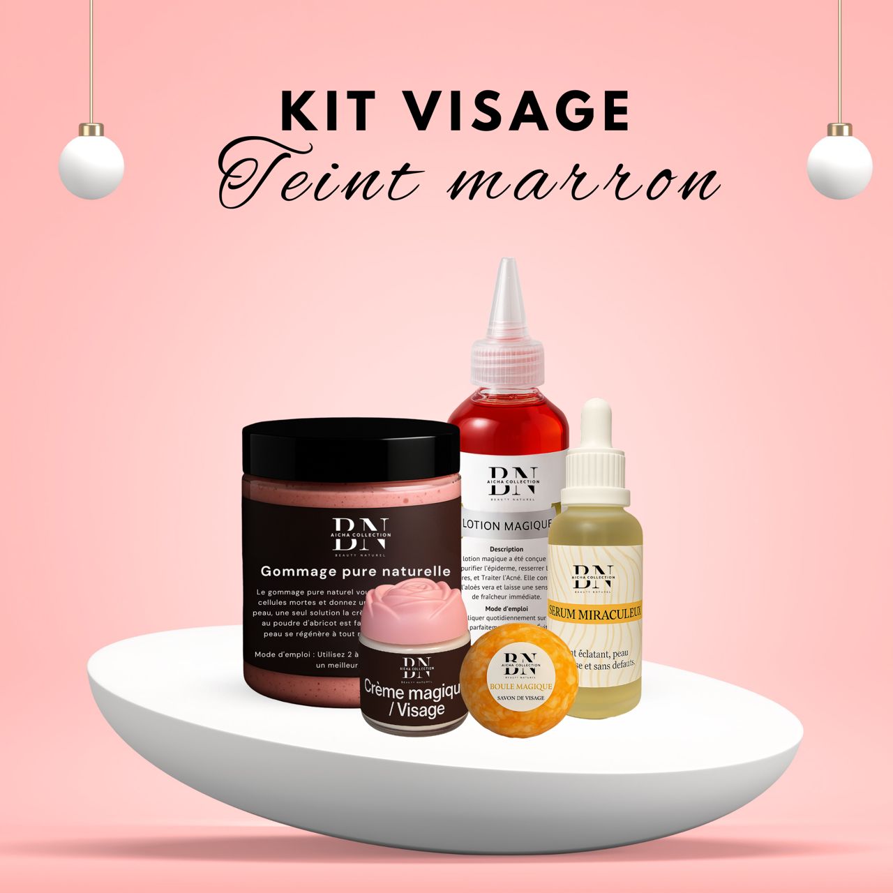 Kit visage teint marron