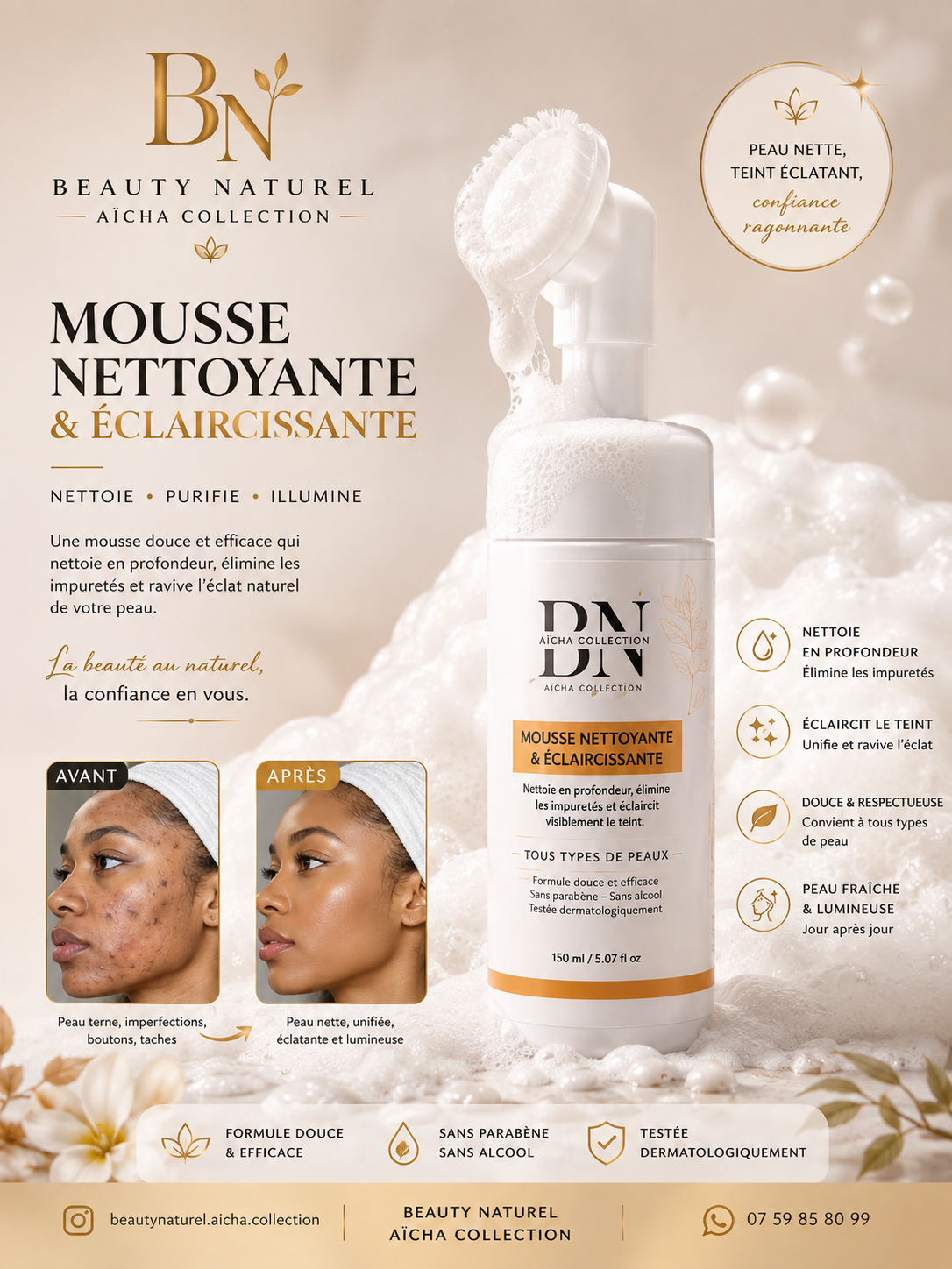 Mousse nettoyante