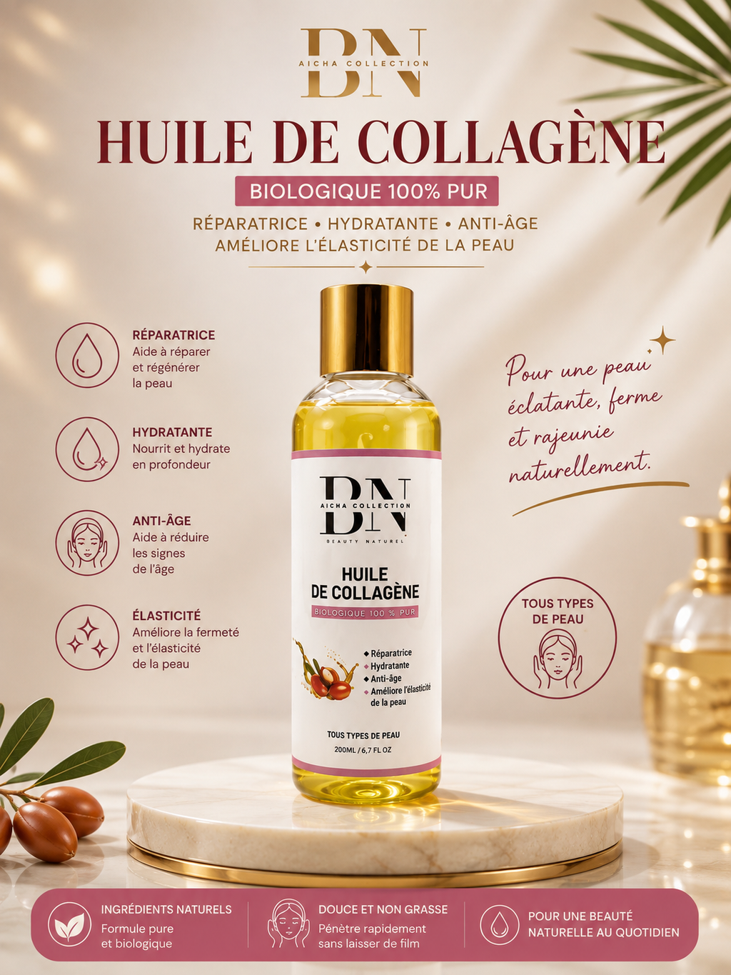 Huile collagène