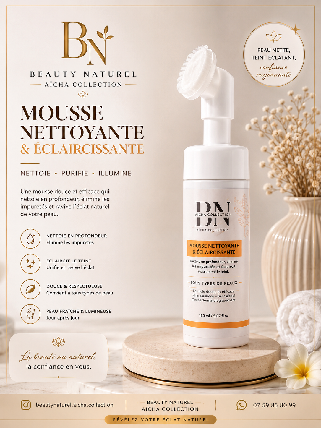Mousse nettoyante