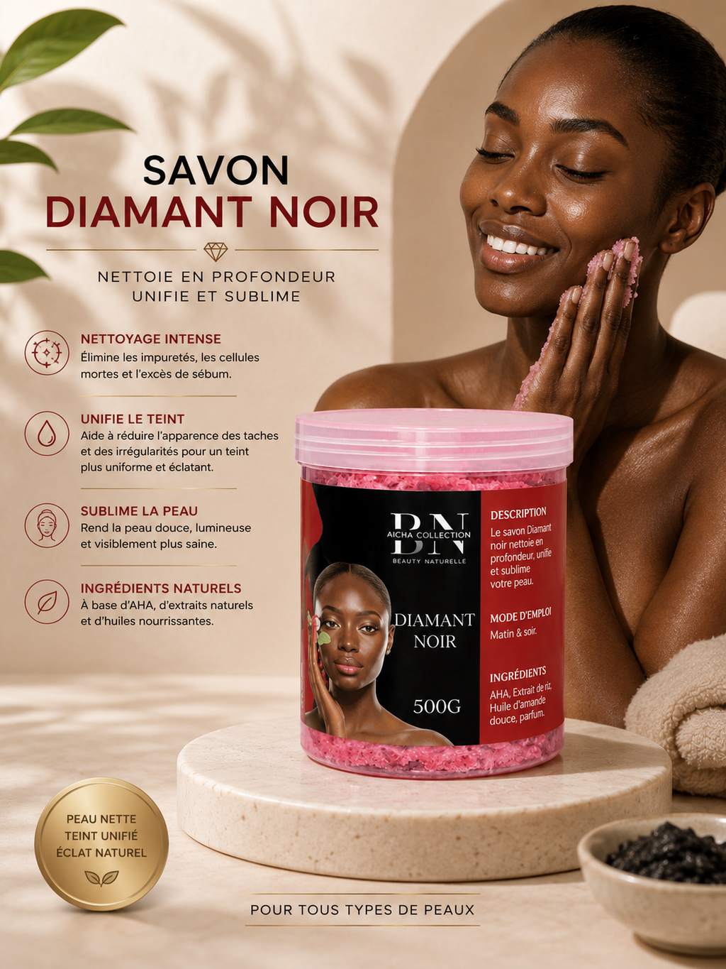 Savon Diamant noir
